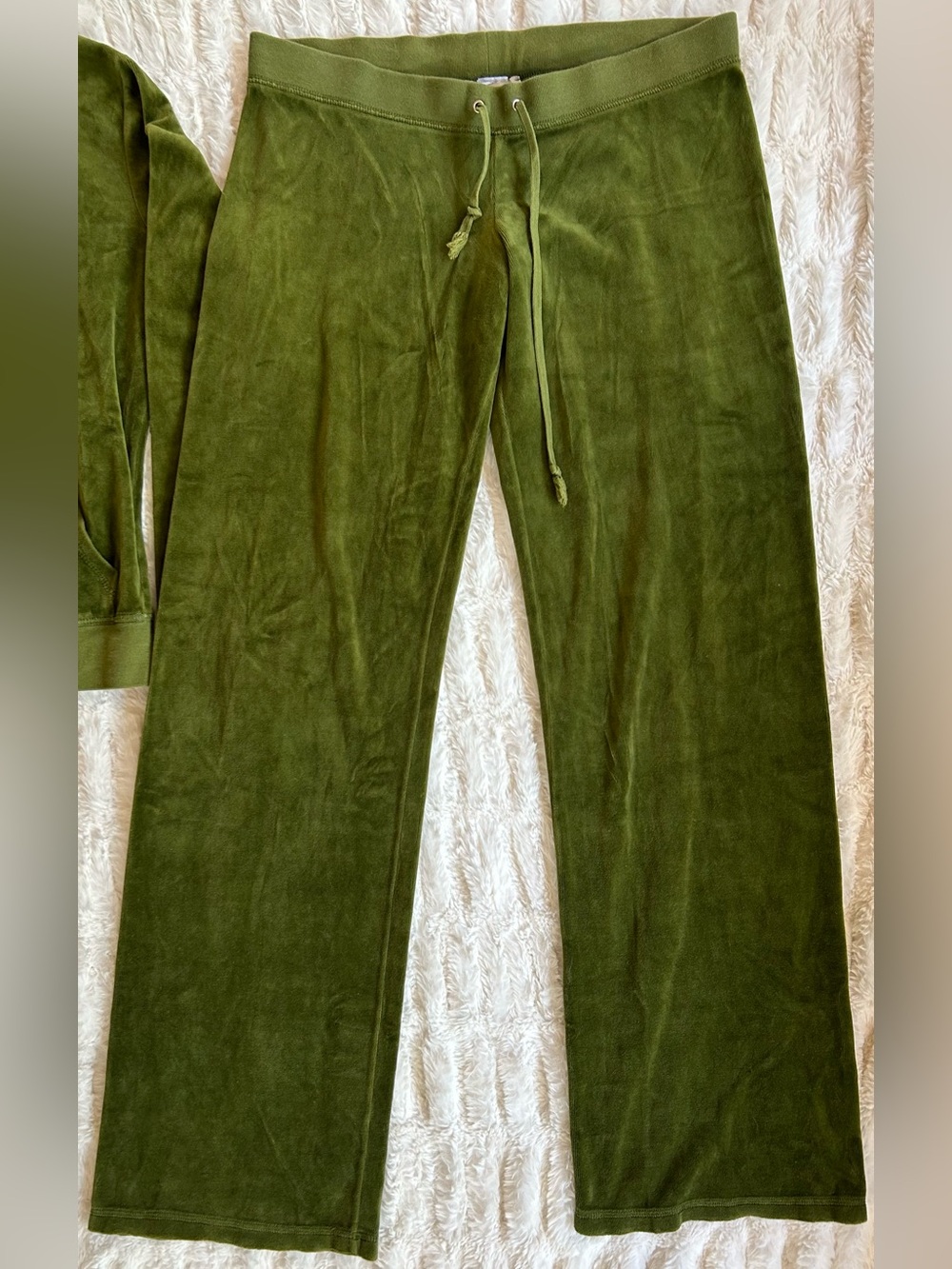 Y2K Vintage Juicy Couture Velour Tracksuit Set Made in USA Green - Picture 7 of 13